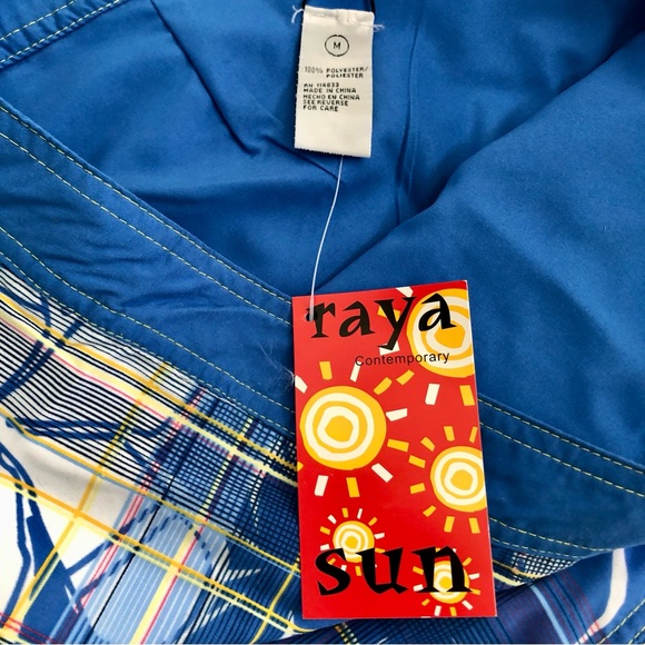 Raya Sun Wrap Skirt Swimwear Beach Cover Up Blue Reversible Floral Print NEW - Picture 3 of 9